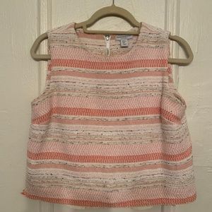 Katherine Barclay Woven Crop Top